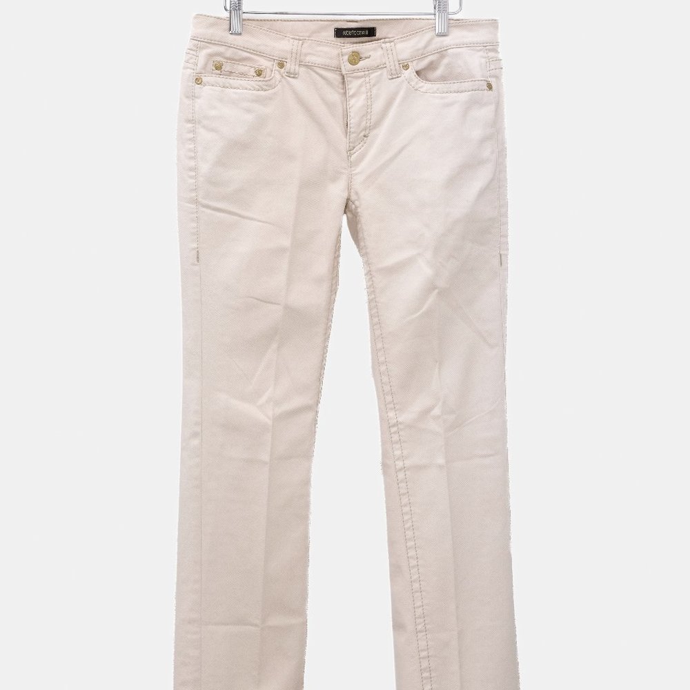 Roberto Cavalli Nude Pink Straight Leg Jeans